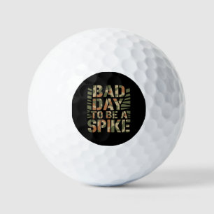 Bad Day To Be A Spike Buck Deer Hunting Golf Balls