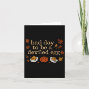 Bad Day To Be Deviled Eggs Funny Retro Vintage Tha Card