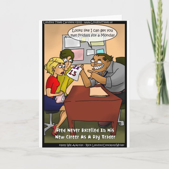 Bad Day Trader Drôle Cadeaux Tee - shirt Cartes de (Devant)