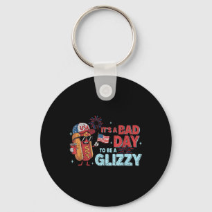 Bad Days Hotdog Wiener Glizzy Firework 4th July Pa Keychain