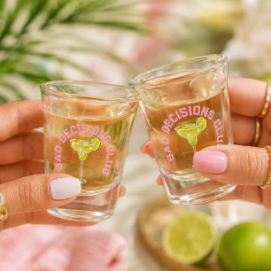 Bad Decisions Club Bachelorette   Margarita Shot Glass