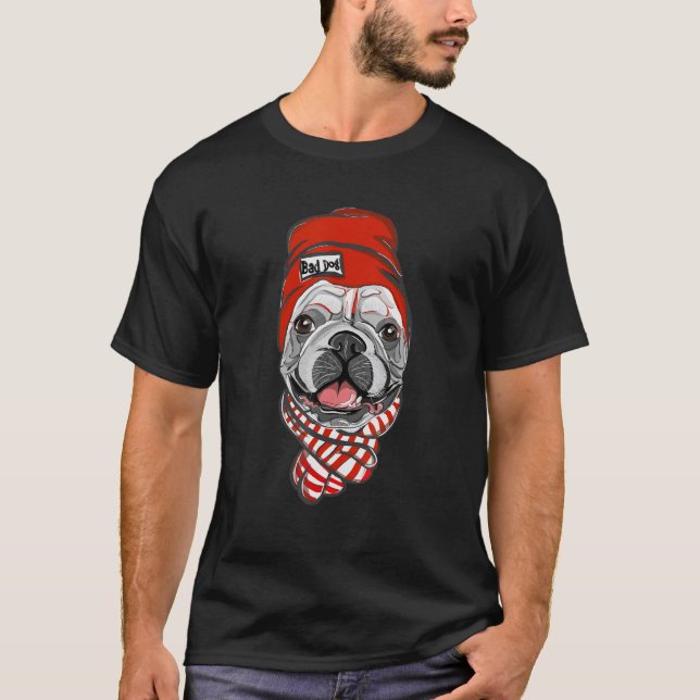 Bad Dog French bulldog T-Shirt (Front)