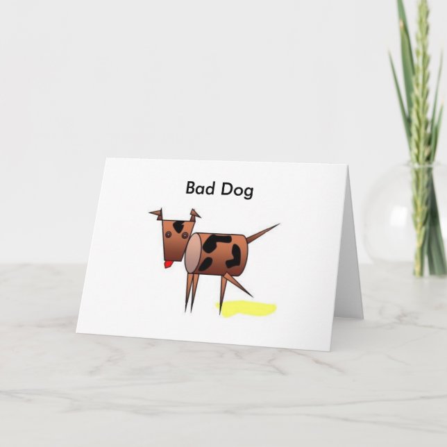 Bad Dog greeting card (Front)