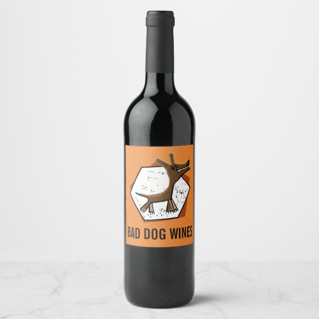 Bad dog  wine label (Front)
