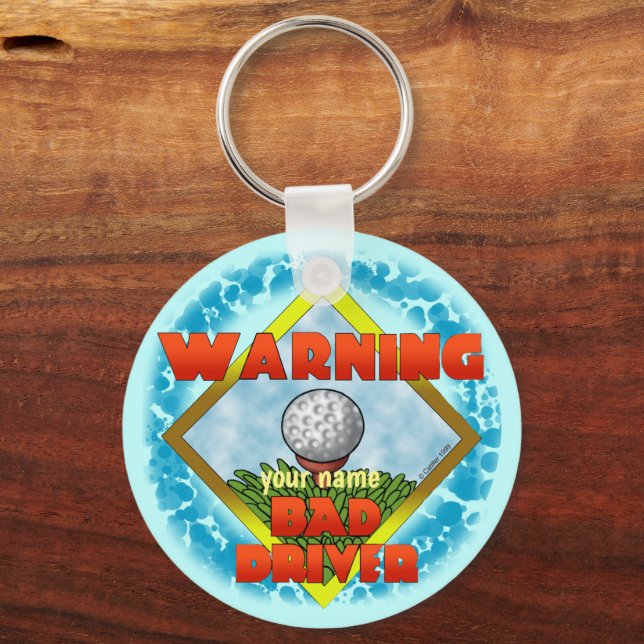 Bad Driver Golf  Keychain (Front)
