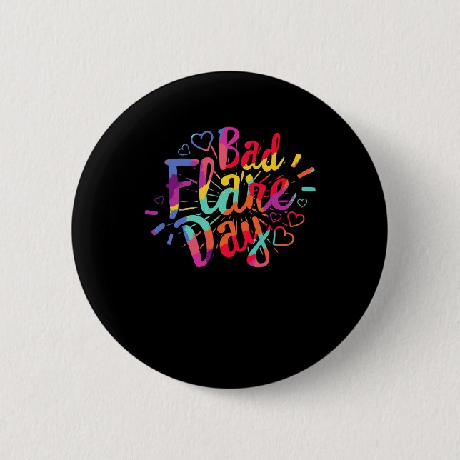 Bad Flare Day Complex Regional Pain Syndrome Aware 2 Inch Round Button (Front)