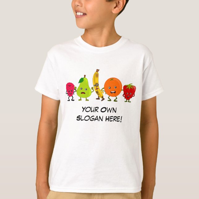 Bad Fruit Gang with Customizable Slogan T-Shirt (Front)