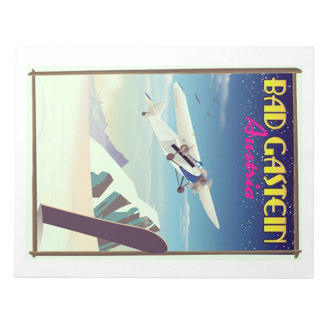 Bad Gastein Austria Snowboarding poster Notepad (Front)