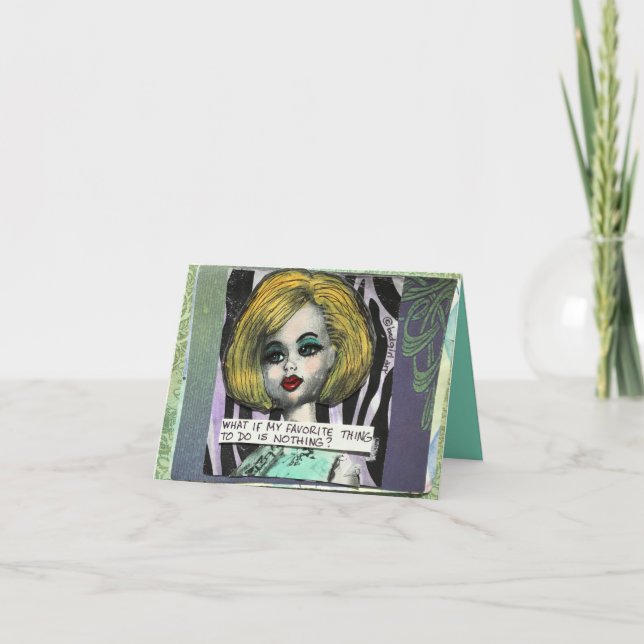 BAD GIRL ART CARTE POUR NOTES - ET SI MA FAVORITE (Devant)