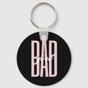 Bad girl typography keychain