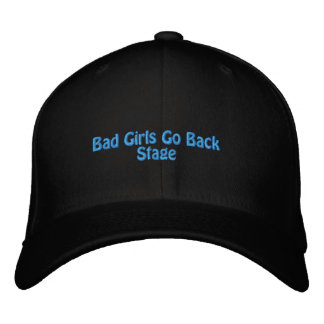 Bad Girls Go Backstage Embroidered Black Cap