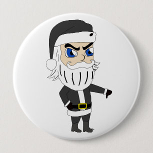 bad guy santa claus 4 inch round button