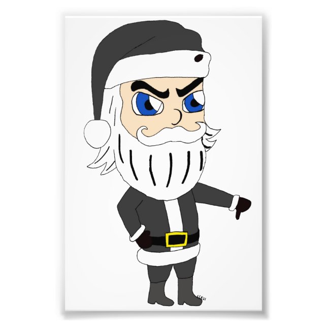 bad guy santa claus photo print (Front)