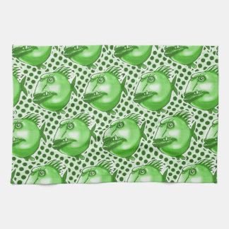 bad guy ugly fish funny cartoon kitchen towel