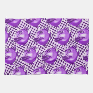 bad guy ugly fish funny cartoon kitchen towel