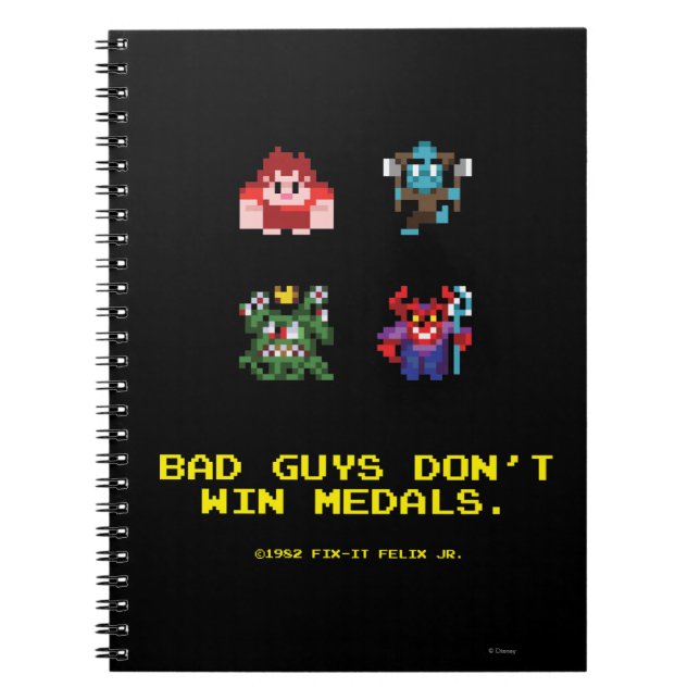 Bad Guys Don't Win Medals Notebook (Front)