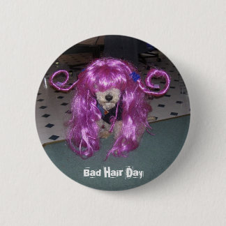 Bad Hair Day 2 Inch Round Button