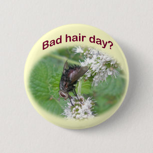 Bad Hair Day Fly Coordinating Items 2 Inch Round Button