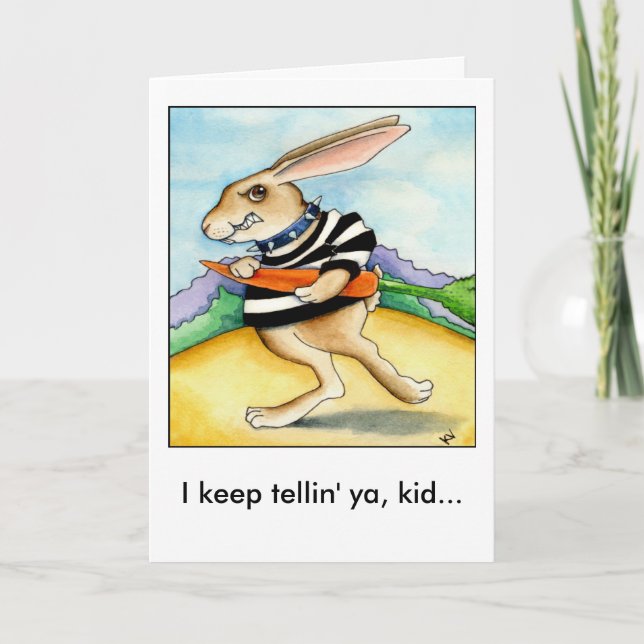 Bad Hare Day Easter Bunny Card (Front)