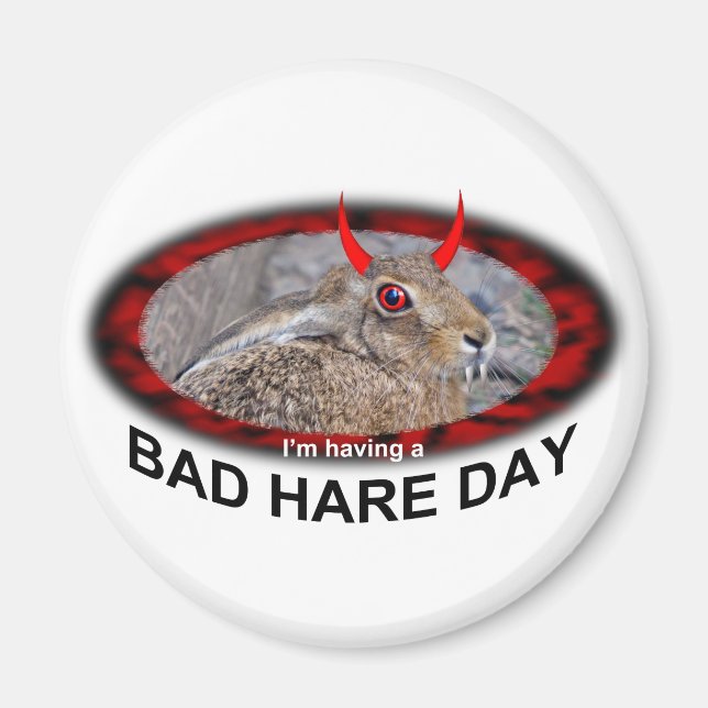 Bad Hare Day Magnet (Front)