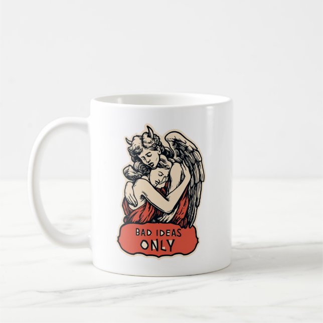 Bad Ideas Only - Vintage Gothic  Coffee Mug (Left)
