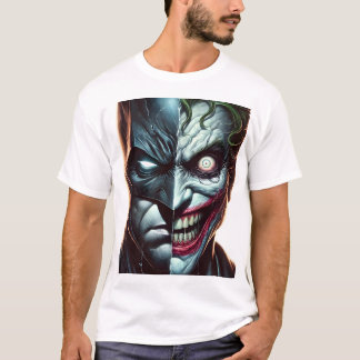 Bad Joke Split Face Duality Art T-Shirt