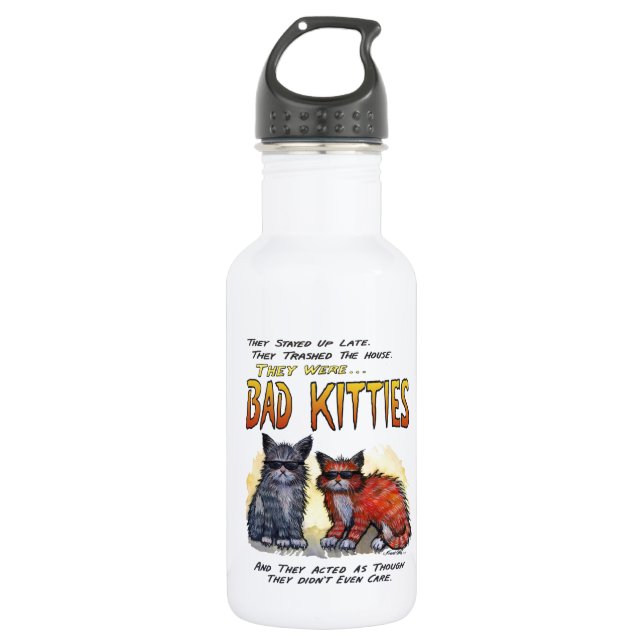 Bad Kitties 532 Ml Water Bottle (Front)