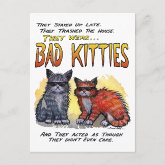 Bad Kitties Postcard