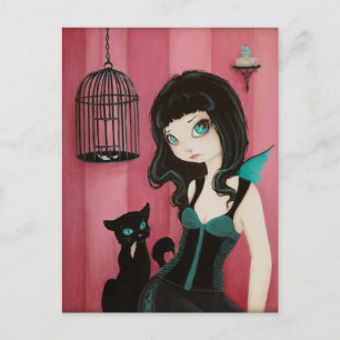 Bad Kitty - Fairy Postcard