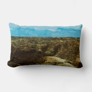 Bad Lands National Park South Dakota Abstract Lumbar Pillow