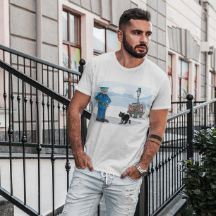 Bad Luck Black Cat Policeman and Accident T-Shirt