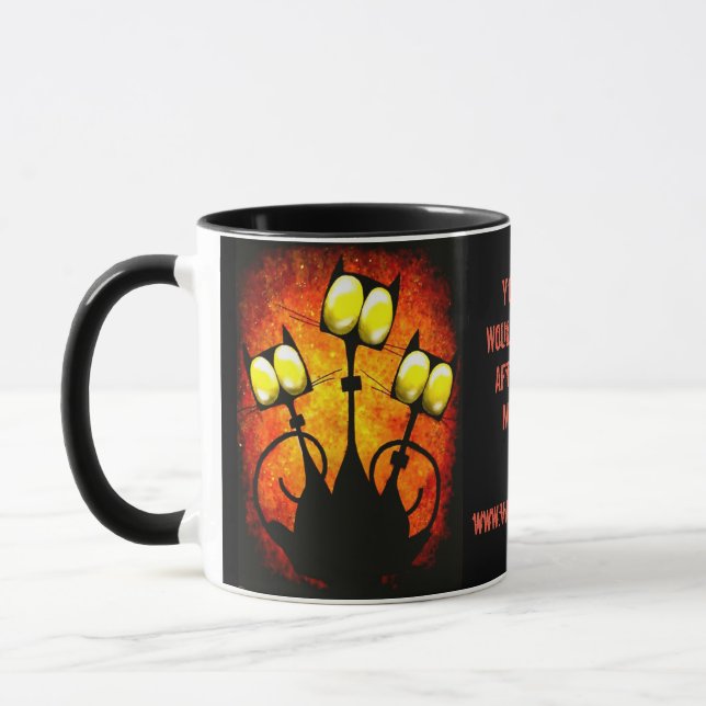 Bad luck kitty mug (Left)
