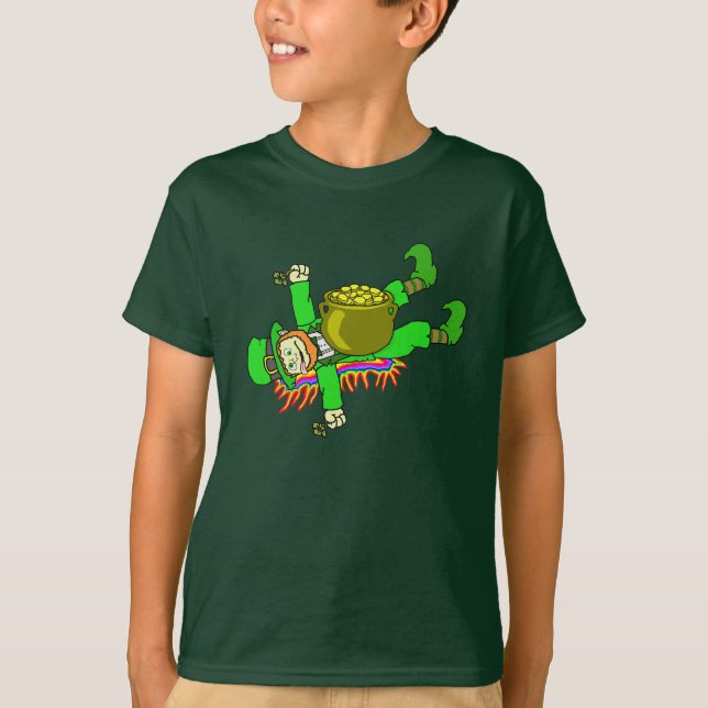 Bad Luck Leprechaun Funny Saint Patricks Day T-Shirt (Front)