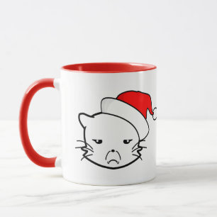 Bad Mood Cat Christmas Edition Mug