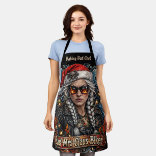 Bad Mrs Claus Biker Baking Bad Chef  Apron