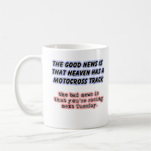 Bad News Heaven Dirt Bike Motocross Mug