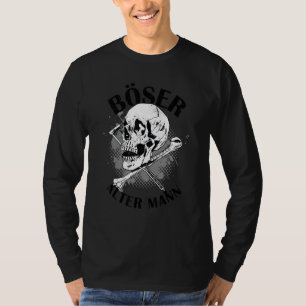 Bad old man skull with bones skull T-Shirt