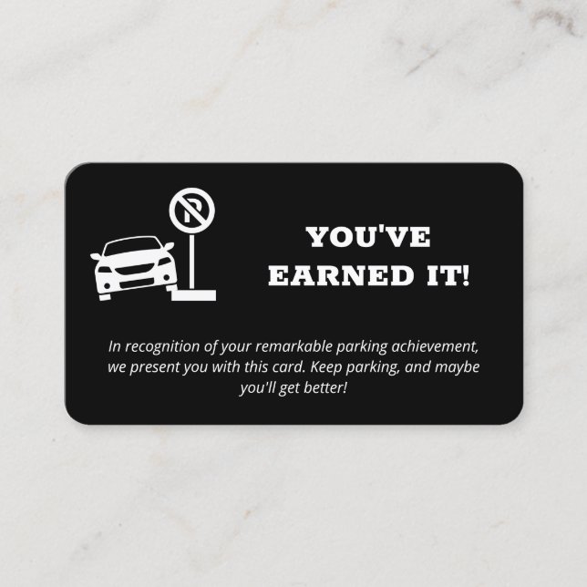 Bad Parking Business Card (Front)