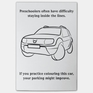 Bad parking job post-it notes