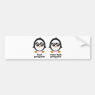 bad penguin — penguin bumper sticker