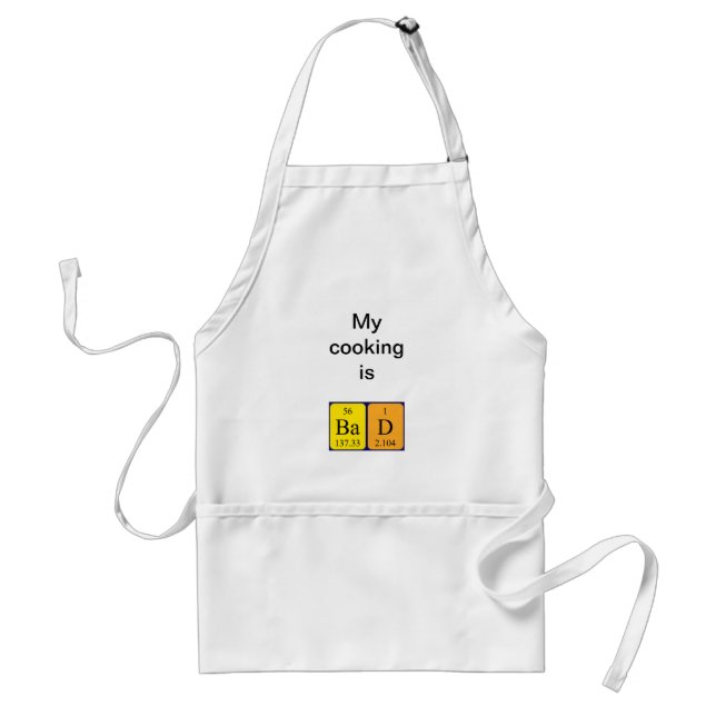 Bad periodic table name apron (Front)