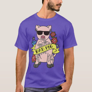 Bad Pig Tattoo Mini Pig Pet Premium T-Shirt