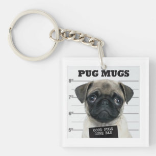 bad pug keychain