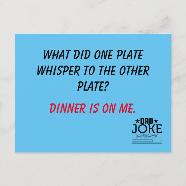 Bad Pun Dad Joke Designed Postcard (Front)