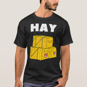 Bad Puns Tshirt Farming Joke Hey Hay Bale Funny