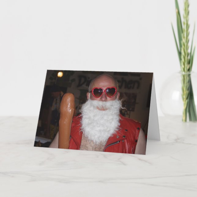 bad santa claus holiday card (Front)