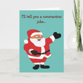 Bad Santa Covid 19 Funny Joke Humour Classic Value Holiday Card