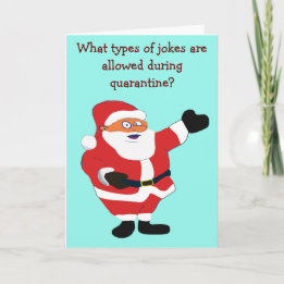 Bad Santa Covid 19 Weird Humour Classic Value Funn Holiday Card