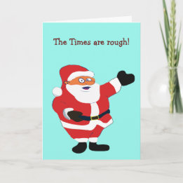 Bad Santa Covid 19 Weird Humour Classic Value Funn Holiday Card