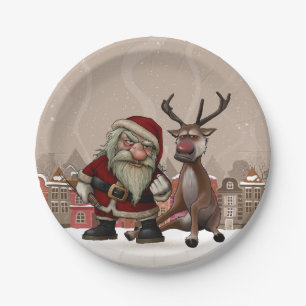 Bad Santa Custom Paper Plates 7"